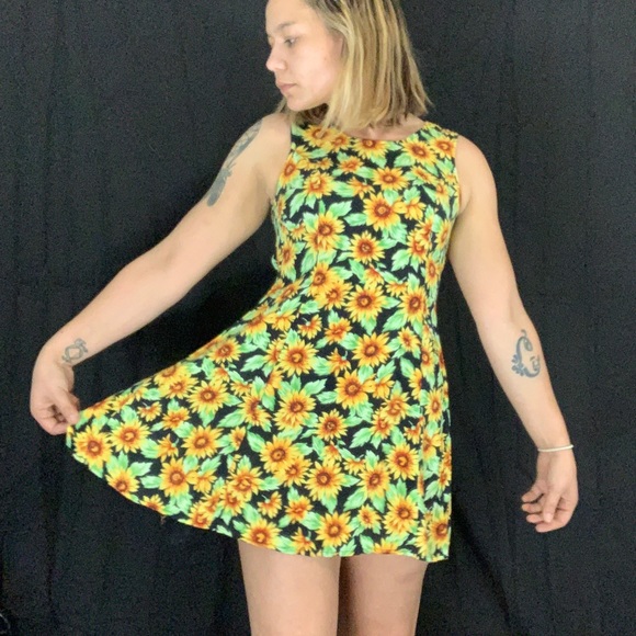 Urban Outfitters | Dresses | Vintage Sunflower Mini Dress | Poshmark